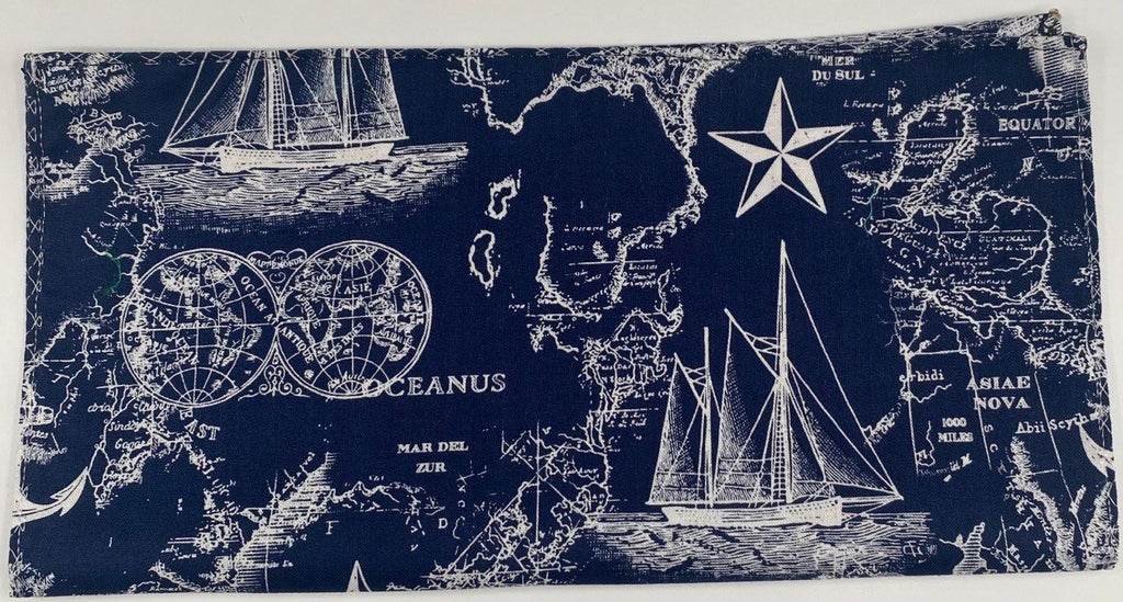 Nautical Map Blue